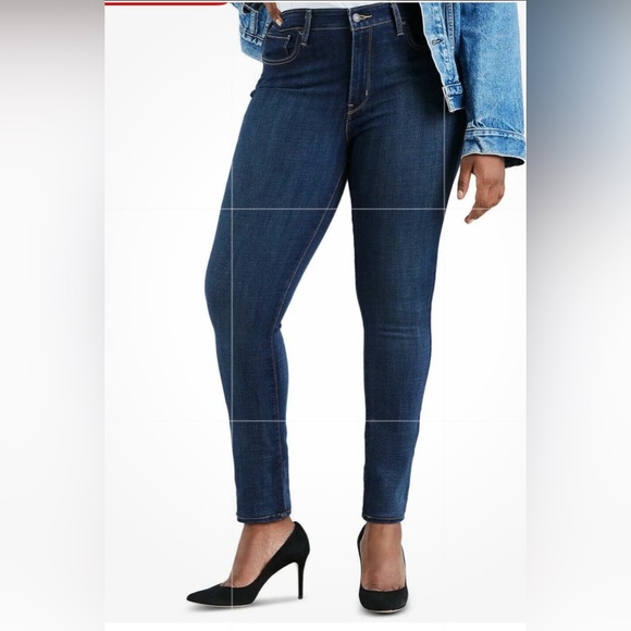 NWT Levi's 721 High Rise Skinny Jeans Deep Indigo SZ 28X30 - Picture 3 of 10